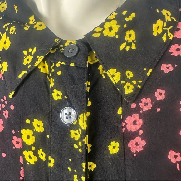 Boden Floral Button Up Midi Shirtdress 12R Pockets Modest Dress - Picture 4 of 10
